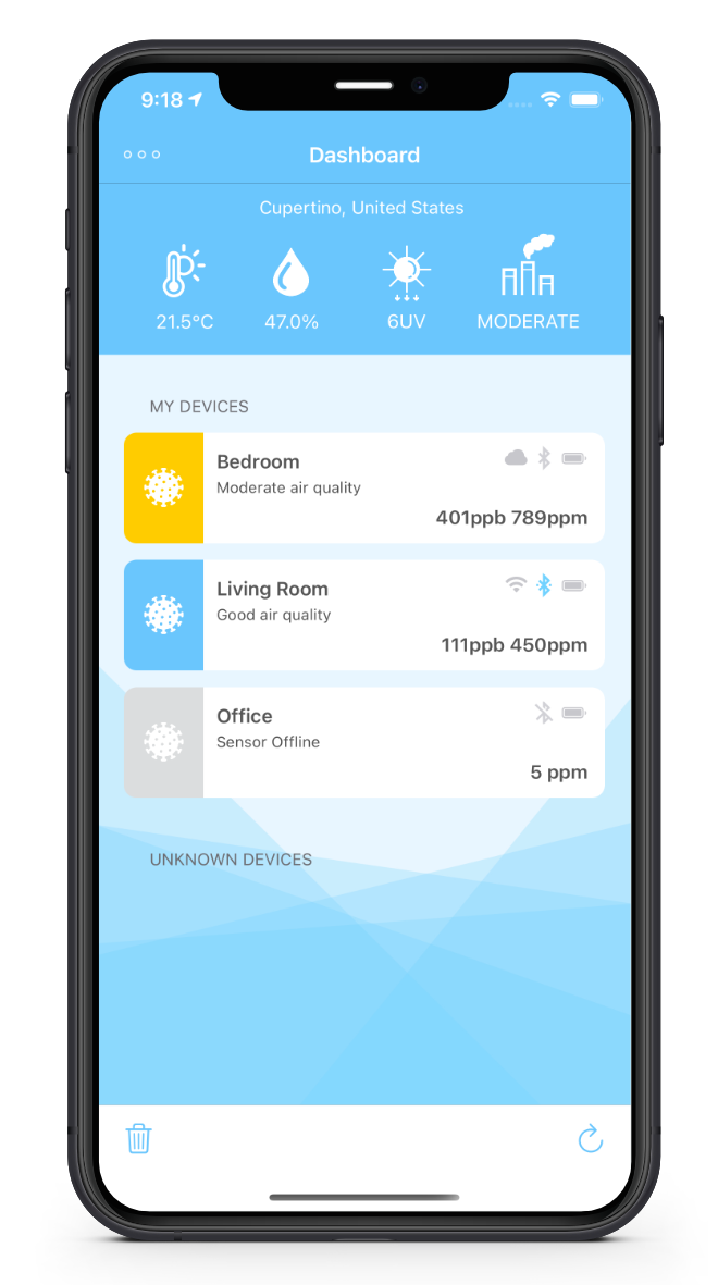 bluSensor AIR App